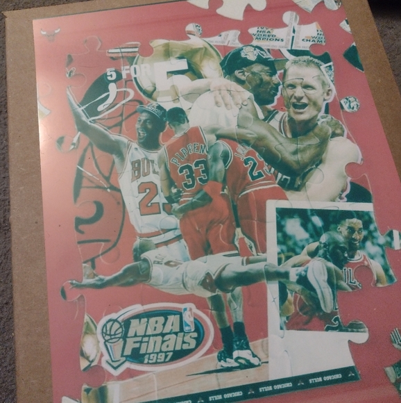 MICHAEL JORDAN &THE BULLS ULTRA GLOSSY 1992 & 1997 NBA FINALS 8.5x11  POSTER SET - Picture 6 of 8
